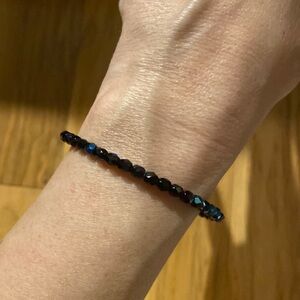 Alex and Ani dark blue gem bracelet